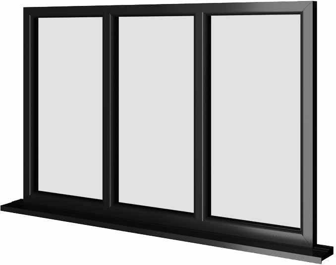 Black UPVC Window Style 36