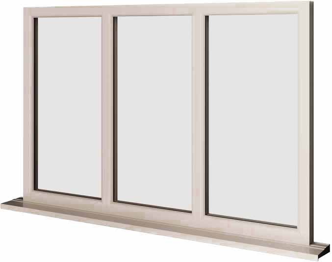 Cream UPVC Window Style 36