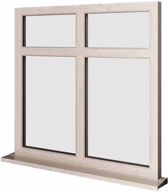 Cream UPVC Window Style 37