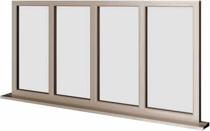 Cream UPVC Window Style 38