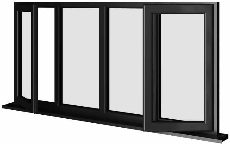 Black UPVC Window Style 39