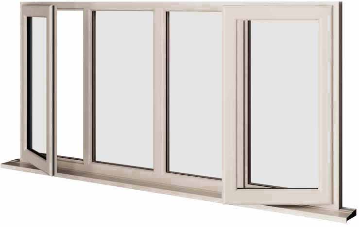 Cream UPVC Window Style 39