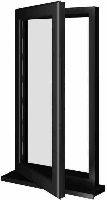Black UPVC Window Style 4