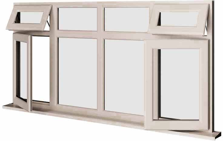 Cream UPVC Window Style 40