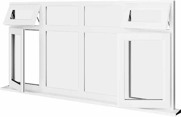 White UPVC Window Style 40