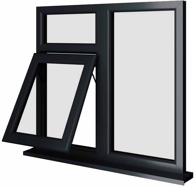 Grey UPVC Window Style 41