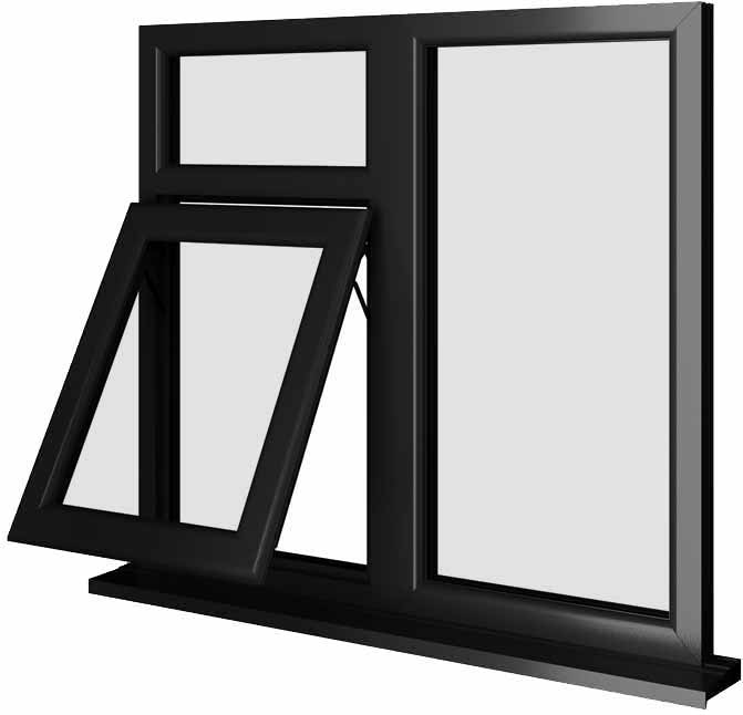 Black UPVC Window Style 41