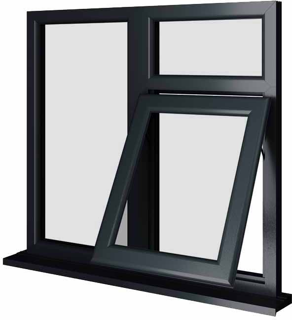 Grey UPVC Window Style 42