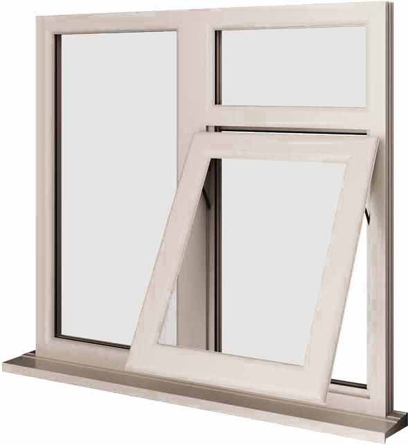 Cream UPVC Window Style 42