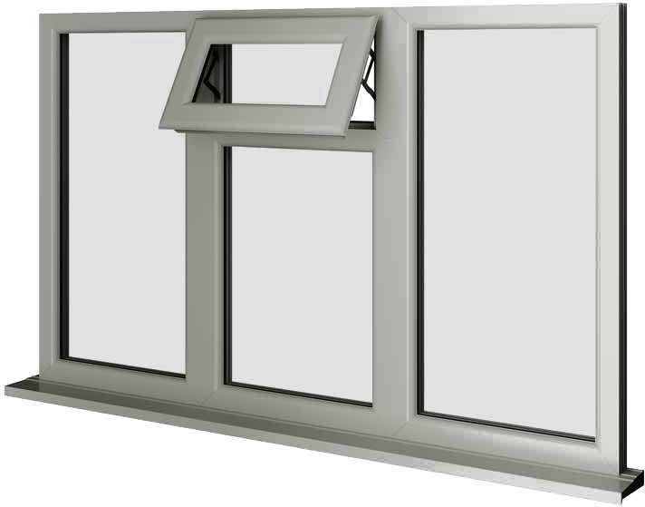 Agate Grey UPVC Window Style 43