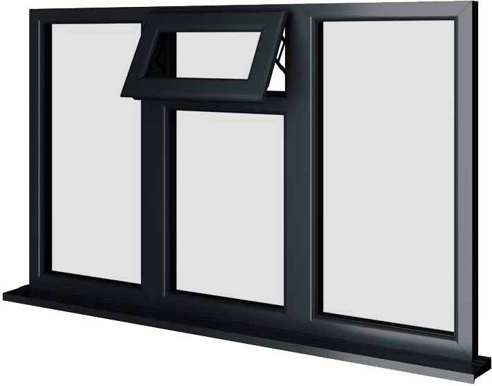 Grey UPVC Window Style 43