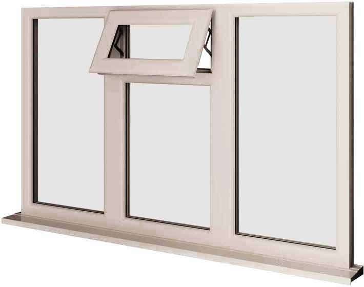 Cream UPVC Window Style 43