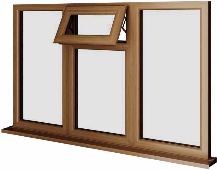 Oak UPVC Window Style 43