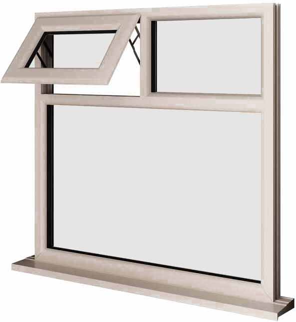 Cream UPVC Window Style 44