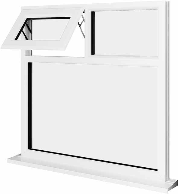 White UPVC Window Style 44