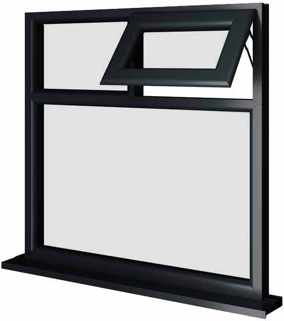 Grey UPVC Window Style 45