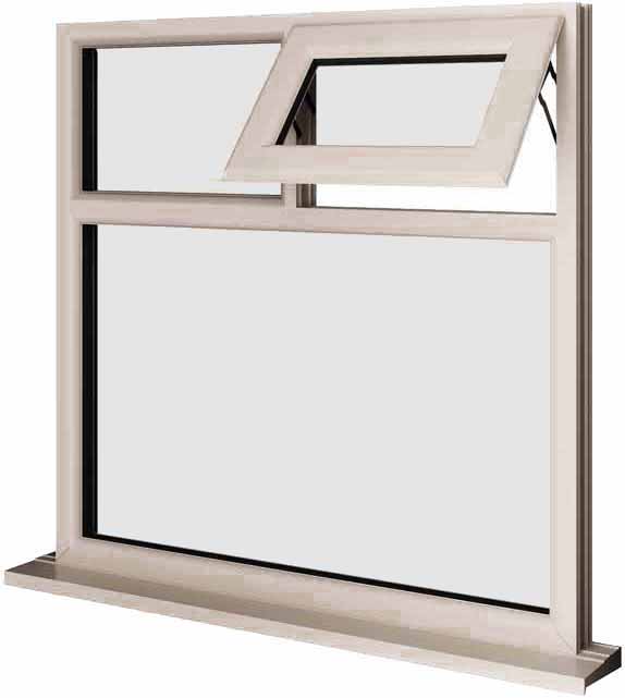 Cream UPVC Window Style 45