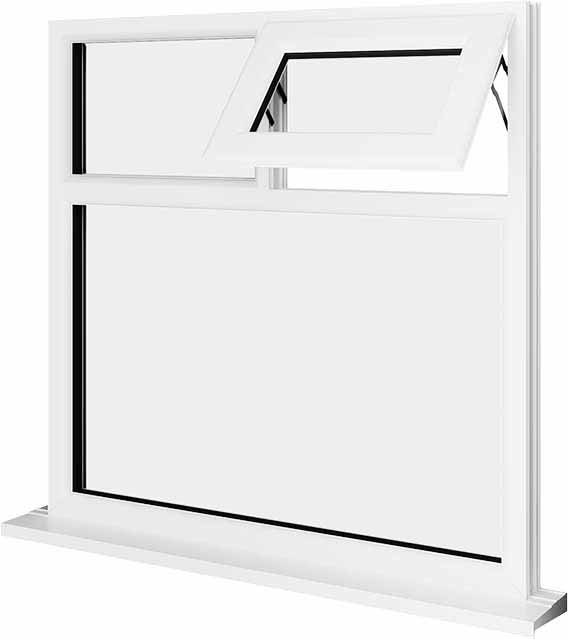 White UPVC Window Style 45