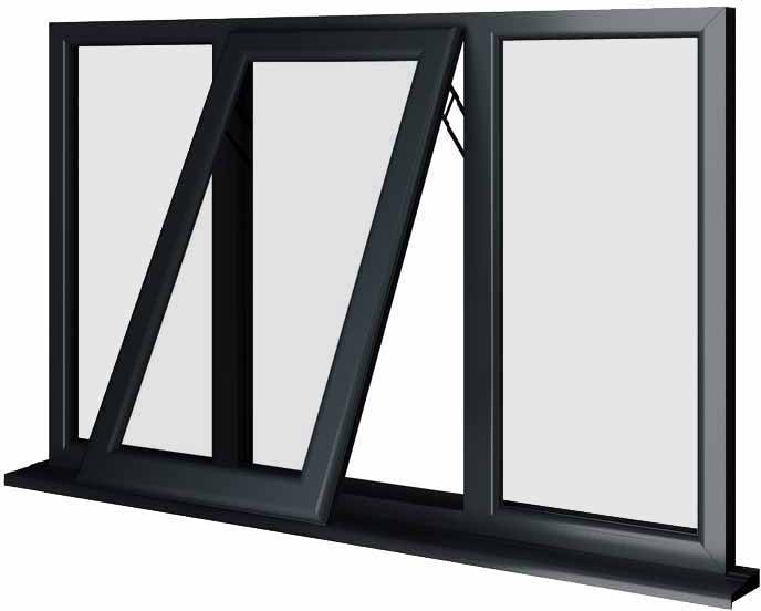 Grey UPVC Window Style 46