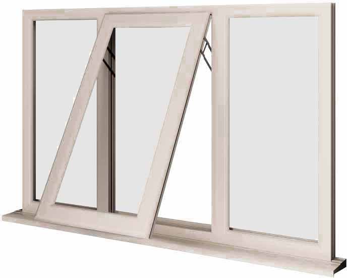 Cream UPVC Window Style 46