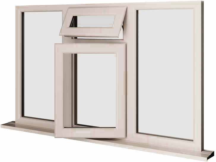 Cream UPVC Window Style 47