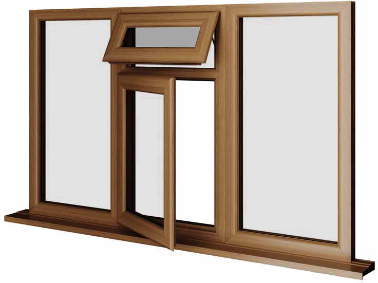 Oak UPVC Window Style 48