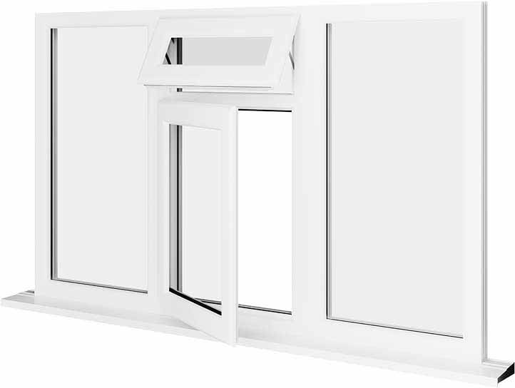 White UPVC Window Style 48