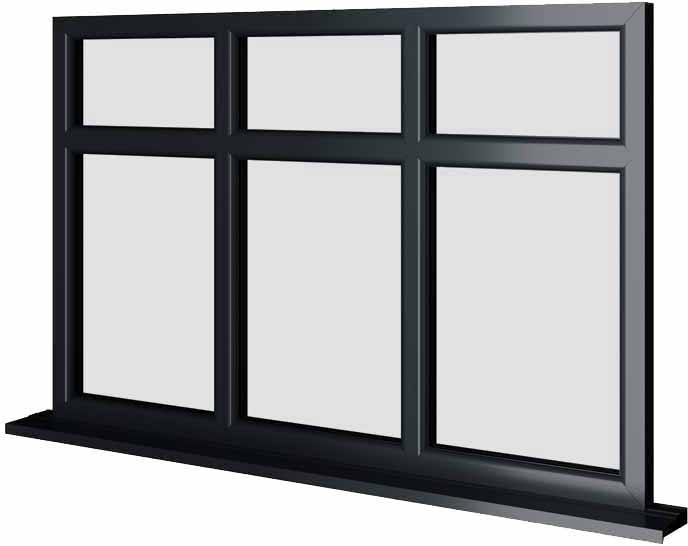 Grey UPVC Window Style 49