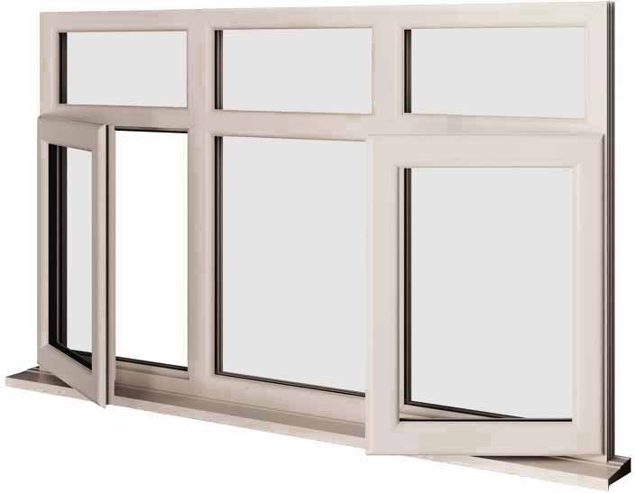 Cream UPVC Window Style 50