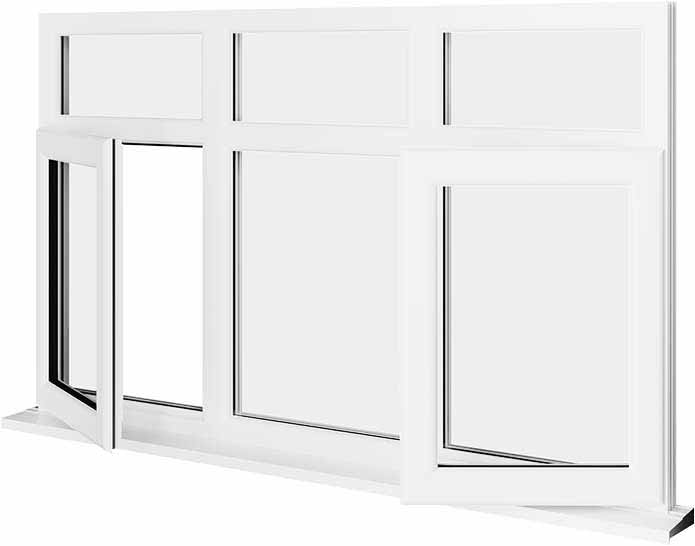 White UPVC Window Style 50