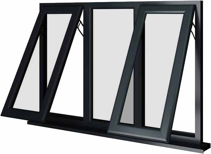 Grey UPVC Window Style 52