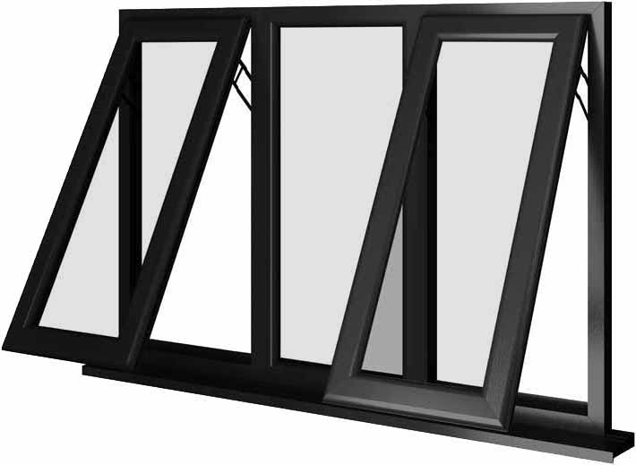 Black UPVC Window Style 52