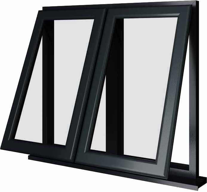 Grey UPVC Window Style 53