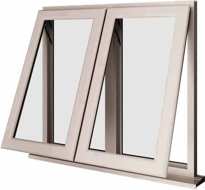 Cream UPVC Window Style 53