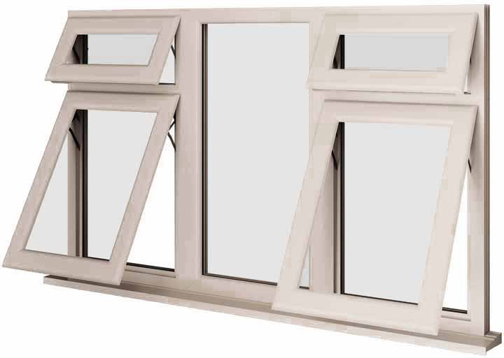 Cream UPVC Window Style 54