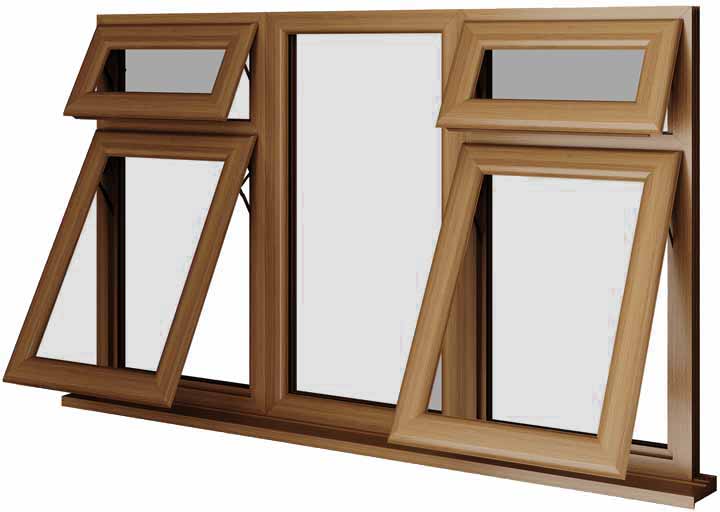 Oak UPVC Window Style 54