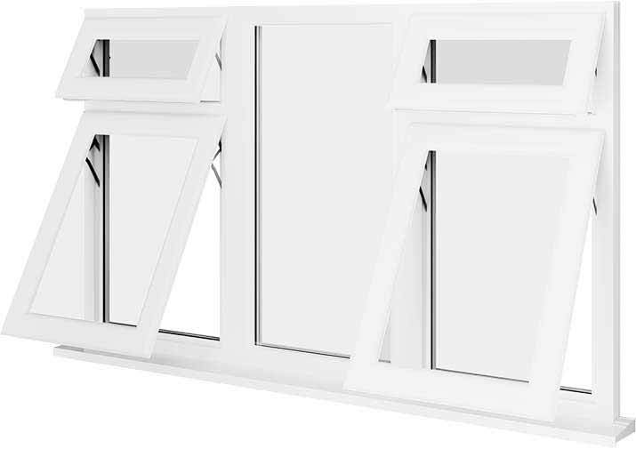 White UPVC Window Style 54