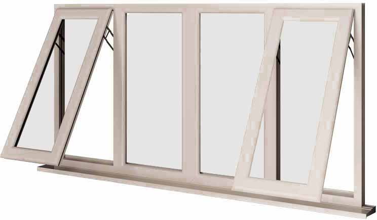 Cream UPVC Window Style 55