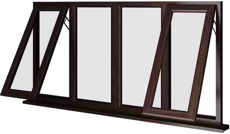 Rosewood UPVC Window Style 55
