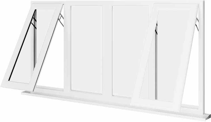 White UPVC Window Style 55