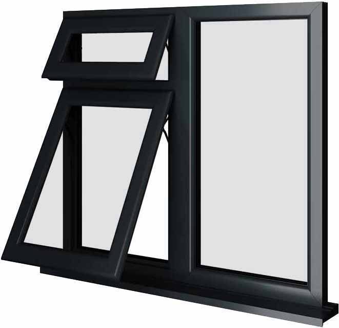 Grey UPVC Window Style 56