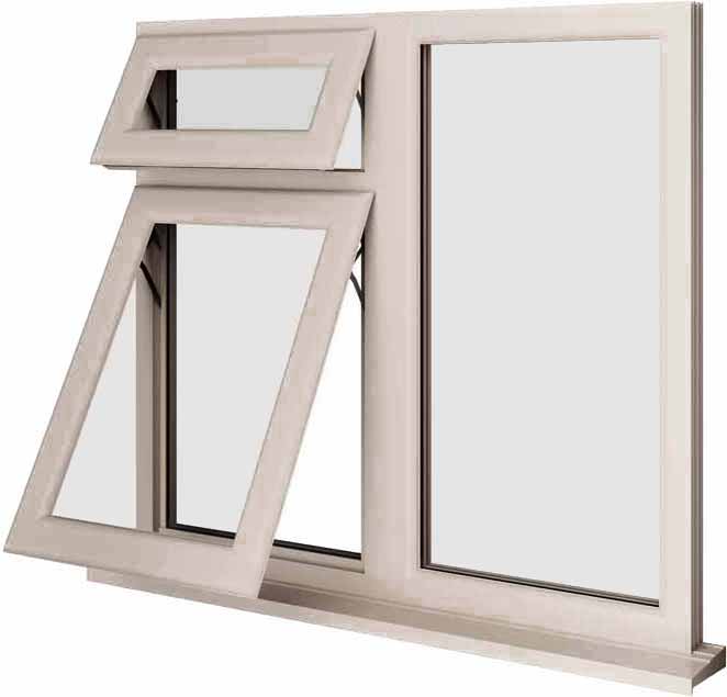Cream UPVC Window Style 56