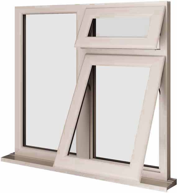 Cream UPVC Window Style 57