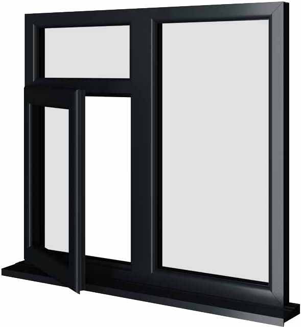 Grey UPVC Window Style 58