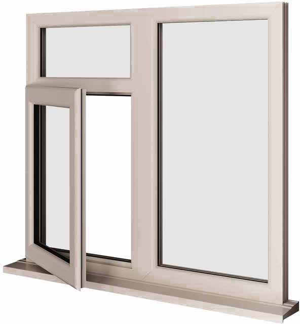 Cream UPVC Window Style 58