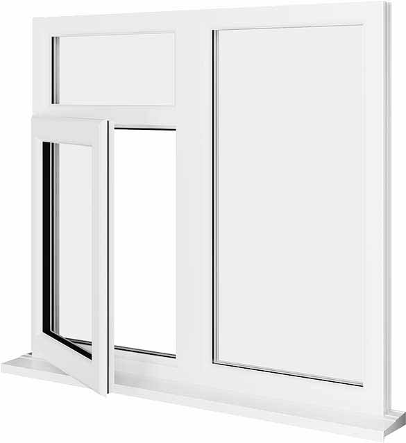White UPVC Window Style 58
