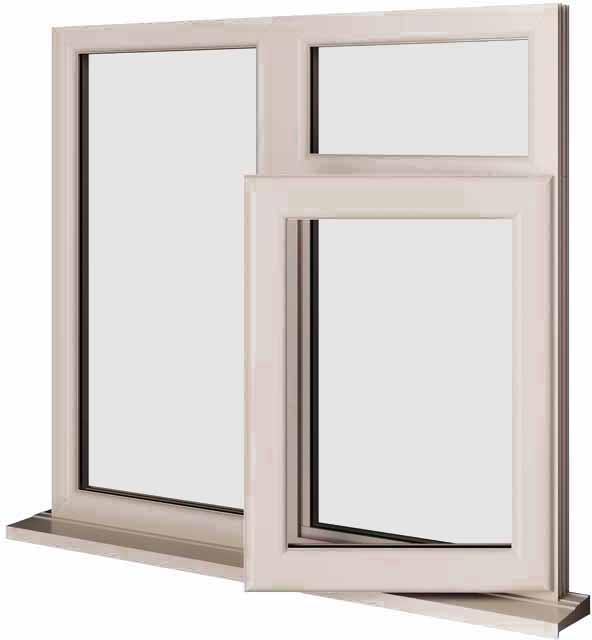 Cream UPVC Window Style 59