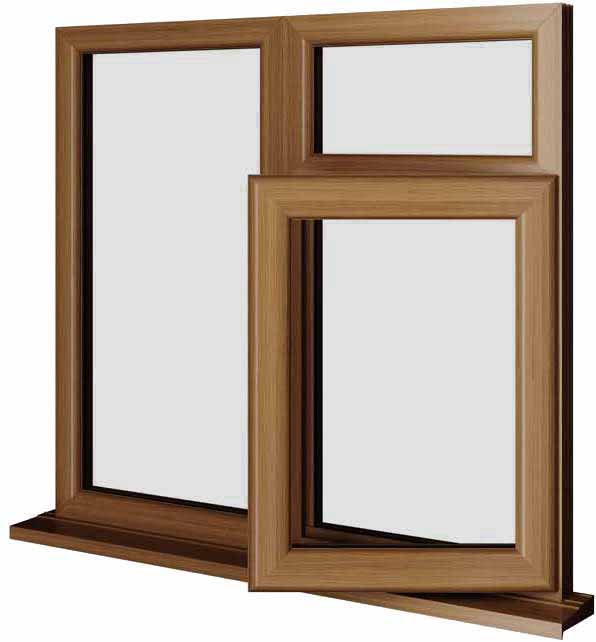 Oak UPVC Window Style 59