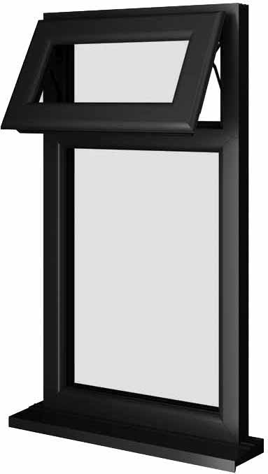 Black UPVC Window Style 6