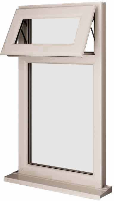 Cream UPVC Window Style 6